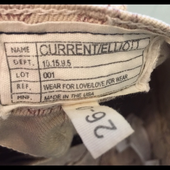 Current Elliott Stiletto Khaki Paisley Skinny 26 - Picture 3 of 4